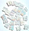 25 11mm Side Drilled Matte Crystal AB Butterfly Beads